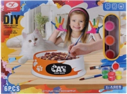 Keramische schilderkom voor kat – creatieve set