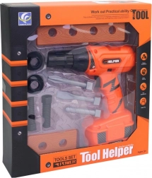 Elektrische speelgoedboormachine met accessoires