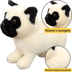 White plush pug 19 cm