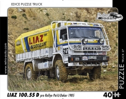 Retro auto-puzzel Truck LIAZ 100.55 D Rally Parijs–Dakar (1985) 40 stukjes