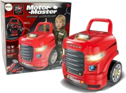 Mechanische bouwset voor kinderen met vrachtwagen en gereedschap