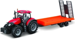 Bburago boerderijtractor met aanhanger 10 cm – CASE IH Optum CVX 300 met dieplader