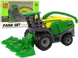 Groene kleine landbouwcombine – speelgoed