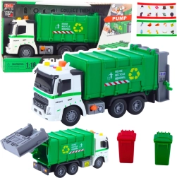 Groene vuilniswagen 1:16 met licht en geluid