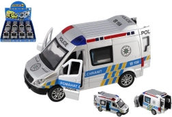 Voiture de police en plastique 15 cm avec lumière et son à friction