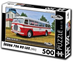 Puzzle voitures rétro – autobus Škoda 706 RO Lux (1951) 500 pièces