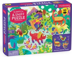 Kinderpuzzel Pizzasaurus met geur van Mudpuppy, 60 stukjes