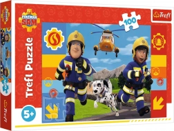 Puzzel 100 stukjes – altijd behulpzame BRANDWEERMAN SAM TREFL