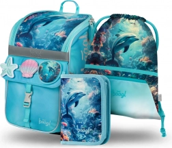 Schoolset Baagl Zippy Dolfijn: Schooltas, Etui, Zak