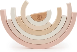 Bieco arc-en-ciel en bois empilable faon ella