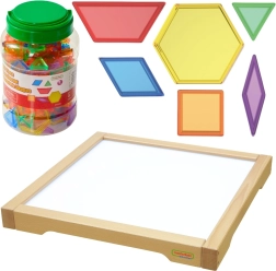 Masterkidz LED-panel sensorische kast Montessori Mozaïek 140 stuks