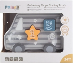 Houten trek- en inbouwspeelgoed - vrachtwagen