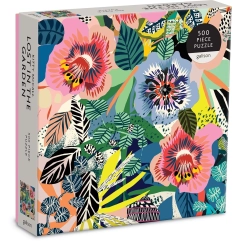 GALISON vierkante puzzel Verdwaald in de tuin 500 stukjes