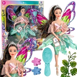 Woopie Royal doll Emily – fairy with colorful wings and hairbrush