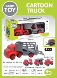 voertuigenset takelwagen met brandweerautootjes