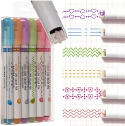 Set decoratieve stiften voor patronen en arceringen 6 stuks MAALEO