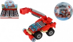 Reddingsvoertuigen Brandweer bouwset in een plastic bal