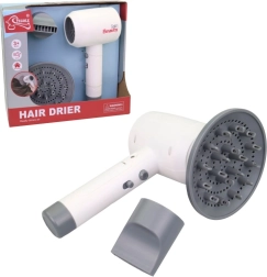Children's battery-powered hair dryer with attachment