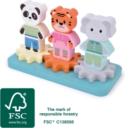 Houten stapelspeelgoed Jungle Vrienden SMALL FOOT