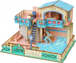Woodcraft houten 3D-puzzel Villa op het eiland Lembongan