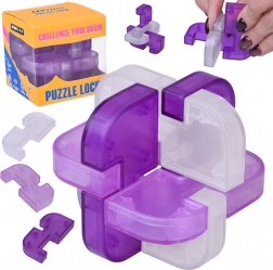 Logische 3D-puzzel Puzzle Lock – paarse kubus