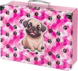 Opvouwbare schoolkoffer Tlapky met metalen beslag