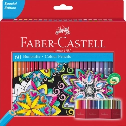 Klassieke houten kleurpotloden FABER-CASTELL, 60 stuks