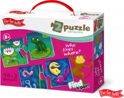 Far Far Land Puzzel koppelingshuisjes dieren