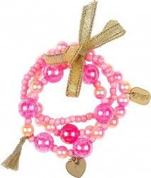 Souza - Kinder roze armbanden Alky, set van 3 stuks