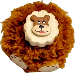 2KIDS TOYS houten magneet met pompon – leeuw
