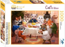 Puzzle Dîner de chats par Brain Tree, 1000 pièces