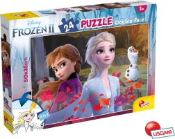 Frozen beidseitiges Puzzle mit 24 Teilen zum Ausmalen