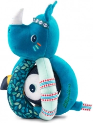 Lilliputiens rammelaar neushoorn Marius en toekan Pablo