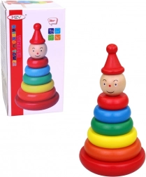 Houten ringen op pin 17 cm