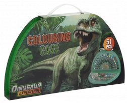 Halfronde schilderkoffer Dino – 51-delig