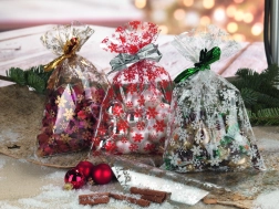 Cellofaan zakje 35x50 cm met sterren