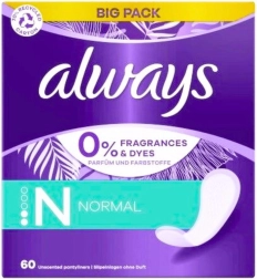Always Normal protège-slips sans parfum 60 pcs