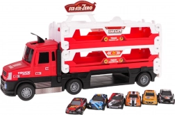 Interactive 2-in-1 Truck with Launcher + Accessories – Red