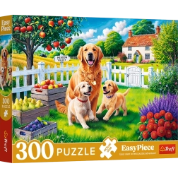 Puzzle - 300 pièces - Chiots à la campagne Trefl
