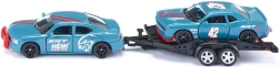 Siku set 1:55 – trekauto DODGE Charger met aanhanger en raceauto DODGE Challenger SRT