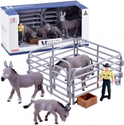Farm Animals Series – Goat Pen Set, Figurines – Donkey