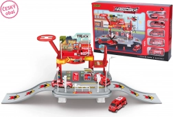 Brandweerkazerne met auto’s en helikopter – Tsjechische verpakking