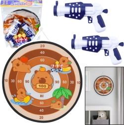 Kinder capibara schietspel met pistooltjes en klittenbandballen 73,5 cm