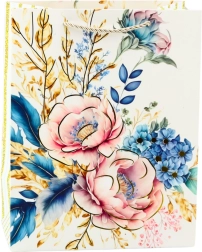 Gift Bag with Flowers and Gold Elements