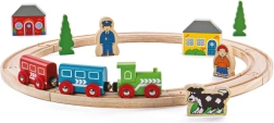 Bigjigs Rail mijn eerste houten treinbaan 19 delen