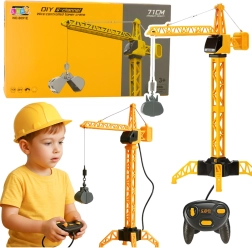 RC construction crane with wired controller 71 cm, 360° rotating