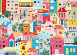 Puzzle maisons colorées 1000 pièces
