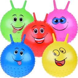Ballon sauteur avec poignées 55 cm – ballon sauteur souriant pour enfants
