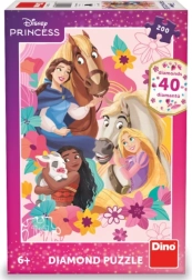 Dino puzzle with gems Princesses with animals 200 pieces
