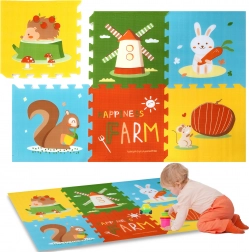 Humbi schuimpuzzel-speelmat 1,5 cm XXL dieren, 6 delen, 165 × 112 cm